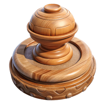 beautiful traditional Restored Wooden Sculpture Base Detail Isolated genuine png