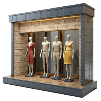 elegant abstract Retail Store Window Display Mannequins high quality png