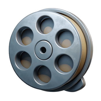 stunning classic Retro Film Reel with Sprocket Holes Cutout Element authentic png