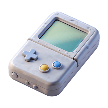 serene rustic Retro Game Console White Top View Isolated Element professional png
