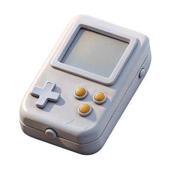 extraordinary vintage Retro Game Console White Top View Isolated Element high quality png