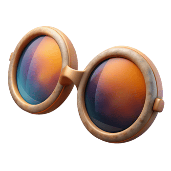 stunning classic Retro Sunglasses with Round Frames Cutout original png