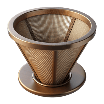 stunning modern Reusable Coffee Filter Metal Mesh Transparent Background professional png