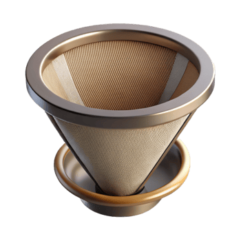 wonderful creative Reusable Coffee Filter with Metal Mesh Transparent original png