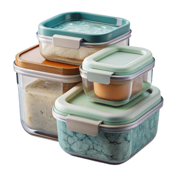 serene rustic Reusable Food Containers Set Glass Clear Cutout genuine png