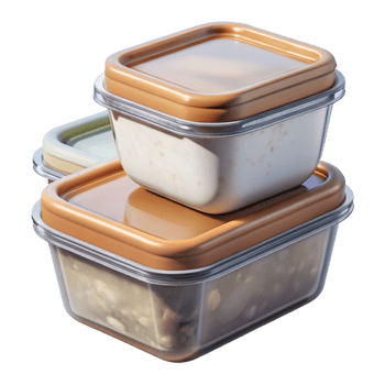 vibrant artistic Reusable Food Containers with Clear Lids Transparent png