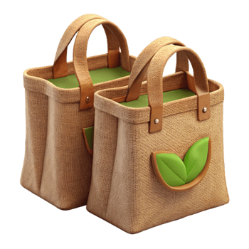 wonderful minimalist Reusable Grocery Bags Jute with Handles Cutout png