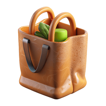 vibrant abstract Reusable Grocery Bag with Vegetables Cutout genuine png