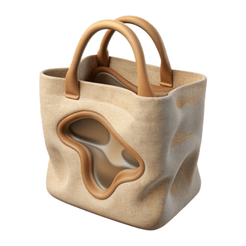 serene rustic Reusable Grocery Tote Bag Canvas Beige Cutout png