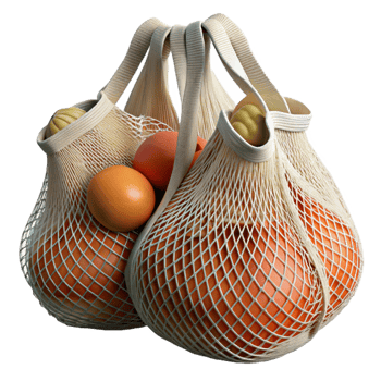 magnificent vintage Reusable Produce Bags Mesh Cotton Isolated original png
