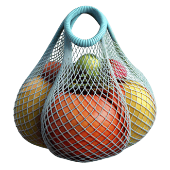 impressive minimalist Reusable Produce Bag Mesh Design professional png