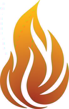 illustration of fire or bonfire without background vector