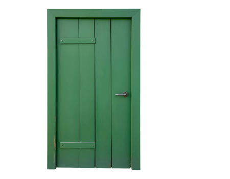 Green Wooden Door Isolated Transparent Background With Gradient Mesh, Illustration png