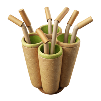 magnificent abstract Reusable Straws Bamboo Isolated high resolution png