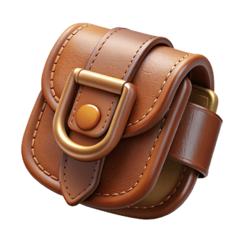 magnificent classic Rich Brown Leather Belt Stitching Detail Isolated png
