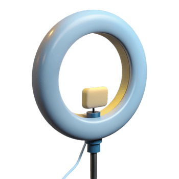 dramatic vintage Ring Light Selfie Setup Transparent Background exclusive png