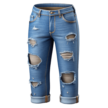 extraordinary traditional Ripped Jeans Detail Transparent Background premium png