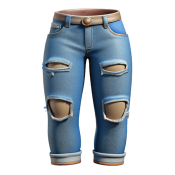 magnificent modern Ripped Jeans Knee Detail Transparent Background detailed png