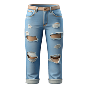 wonderful abstract Ripped Jeans Light Wash Front View Cutout professional png