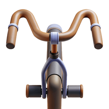 vibrant classic Road Bike Drop Handlebars Front View premium png