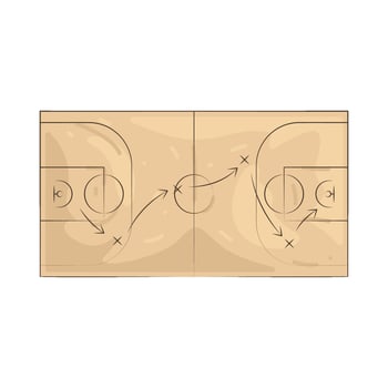 Illustration of basketball Strategy vector