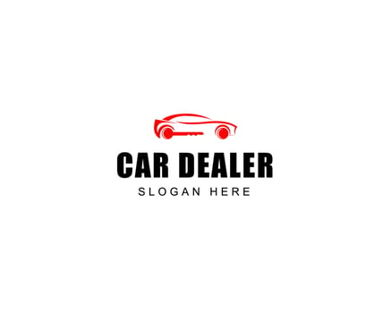 Car Dealer Logo For Your Business Car With Key Line Art Style vector