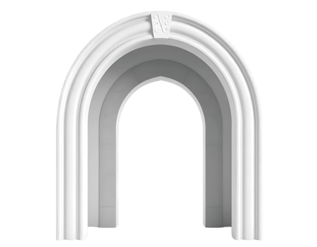White archway isolated on transparent background png