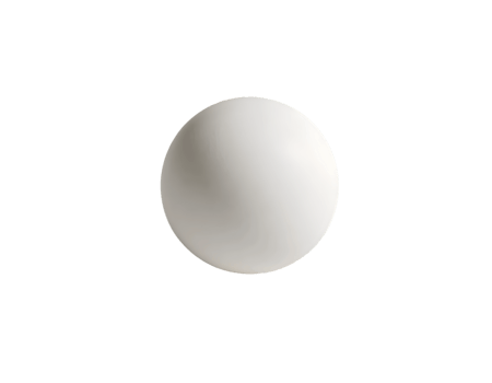 Realistic white ball isolated on a transparent background png