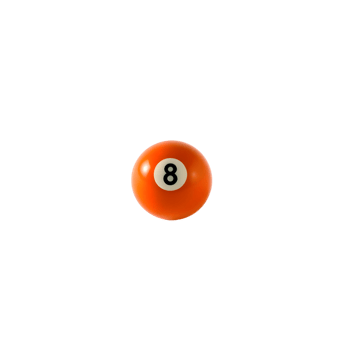 Realistic billiard ball isolated on transparent background png