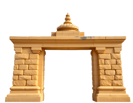 Stone Gate Isolated Transparent Background With Gradient Mesh, Illustration png
