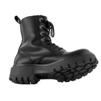 Black boot isolated on transparent background png