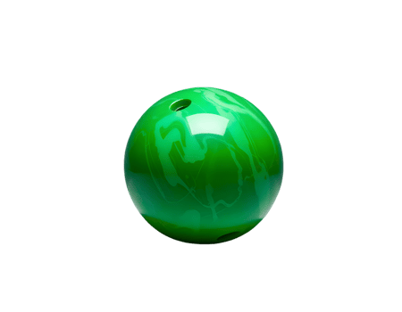 Green bowling ball isolated on transparent background png