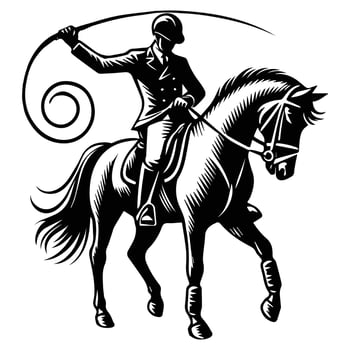 Equestrian Illustrations and Horse Racing Design vector