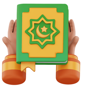 Holding Al-Quran 3D Icon Illustration png