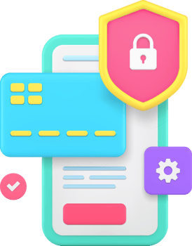 Online banking smartphone application data protection 3d icon png