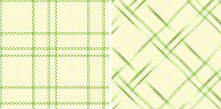 Light Off White Seamless Madras Plaid with Iridescent Pale accents Textile Design vector
