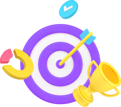 Success business strategy target achievement dartboard arrow in bullseye 3d icon png