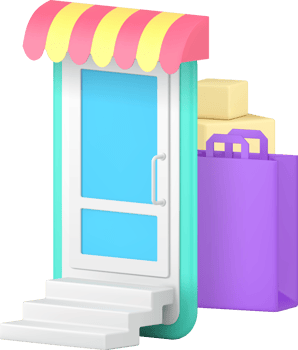 Shopping purchase delivery shop store order shipping 3d icon png