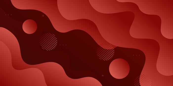 Modern abstract liquid red color background. Dynamic textured geometric wave element design. vector