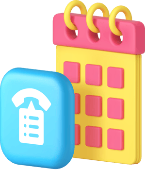 Time management deadline important appointment call agenda 3d icon png