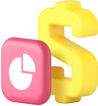 Money currency dollar stock trading analyzing statistic financial control 3d icon png