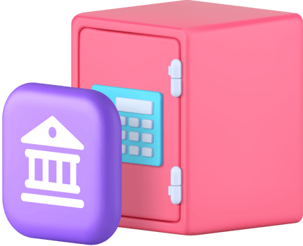 Banking financial money protection storage investment fund 3d icon png