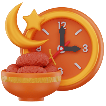 Ramadhan Sahoor Time 3D Icon Illustration png