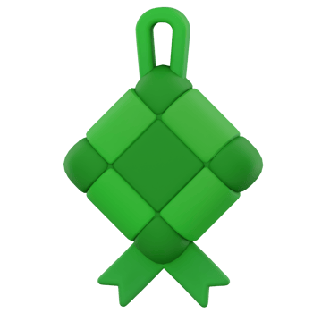Ketupat 3D Icon Illustration png