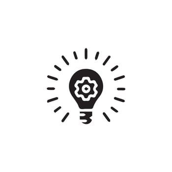 Idea lightbulb icon. Inspiration creativity lamp icon vector