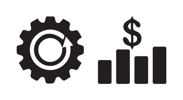 Productivity icon in flat style. Process strategy vector