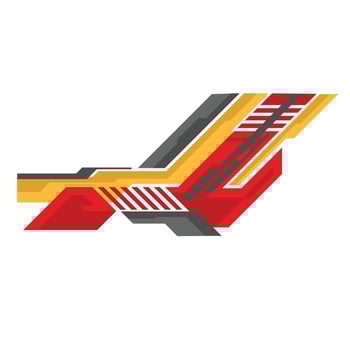 livery decal design background for racing van car vector