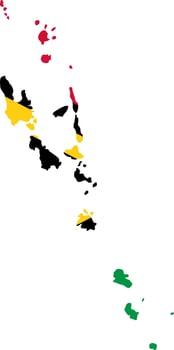 State borders the country Vanuatu. Vanuatu border. Map Vanuatu. Map silhouette. Banner, poster template. Independence Day. vector