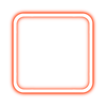Neon Orange Rounded Corner Square png