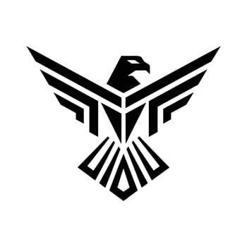 Powerful Geometric Eagle Logo Design. falcon icon silhouette, falcon logo silhouette vector